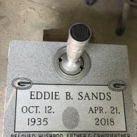 Flat Granite marker with Silver Vase
